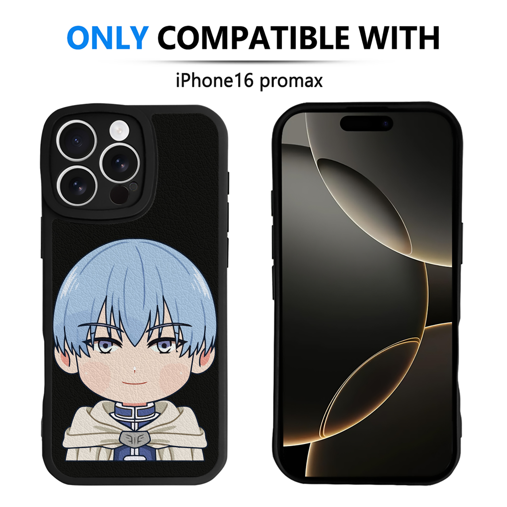 （画像用） 葬送のフリーレン Frieren 【iPhone 16シリーズ対応】シリコンスマホケース（レザー調） 材質：シリコン